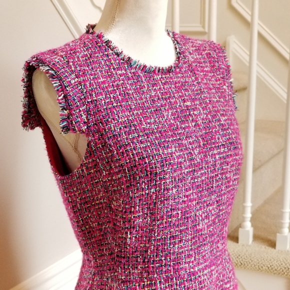 🆕️ J Crew Pink Resume Dress in Autumn Tweed - Picture 6 of 9